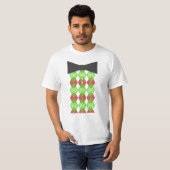クリスマスのちょうネクタイのTシャツ Tシャツ (正面フル)