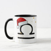 クリスマスのてんびん座サンタ帽子 マグカップ (左)