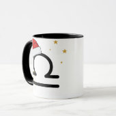 クリスマスのてんびん座サンタ帽子 マグカップ (正面左)