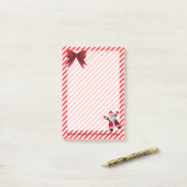 クリスマスのに選ぶかわいいサンタクロースストライプ ポストイット (デスク上)