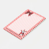 クリスマスのに選ぶかわいいサンタクロースストライプ ポストイット (アングル)