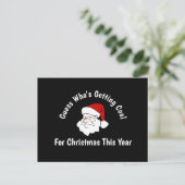 クリスマスのはがきに人が石炭を手に入れる ポストカード (スタンド正面)