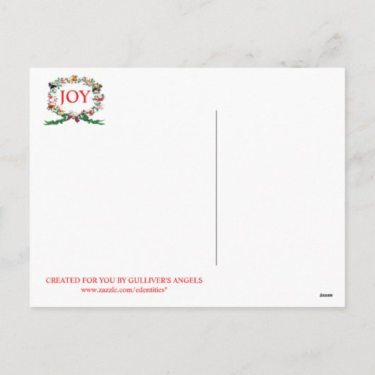 クリスマスのはがきの十二犬たち シーズンポストカード (裏面)