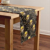 クリスマスのまぐさ桶の出生場面つまらないものの星パターン ショートテーブルランナー (インサイチュ)