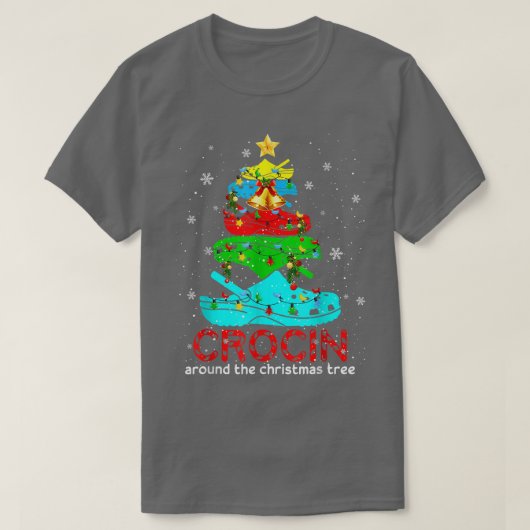 クリスマスのまわりにの木のシャツギフトをクおもしろいロシン Tシャツ (デザイン正面)