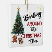 クリスマスのまわりにの木を吠える:ダシュント セラミックオーナメント (右)