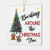 クリスマスのまわりにの木を吠える:ダシュント セラミックオーナメント (左)