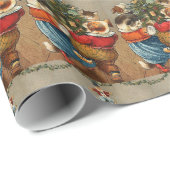 クリスマスのまわりにの木を踊る ラッピングペーパー (ロールコーナー)