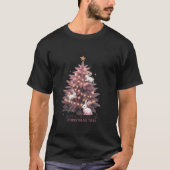 クリスマスのまわりにツリーのバニークリスマスGをホッピン Tシャツ (正面)
