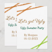 クリスマスのみにくいスウェットパーティーオレンジ シーズンカード (正面/裏面)