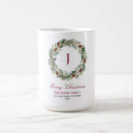 クリスマスのもみの木リース コーヒーマグカップ