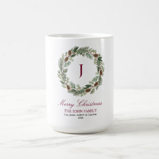 クリスマスのもみの木リース コーヒーマグカップ