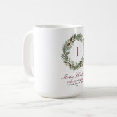 クリスマスのもみの木リース コーヒーマグカップ (正面左)