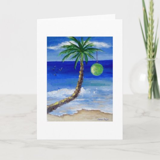 クリスマスのやし緑の球根 シーズンカード (正面)