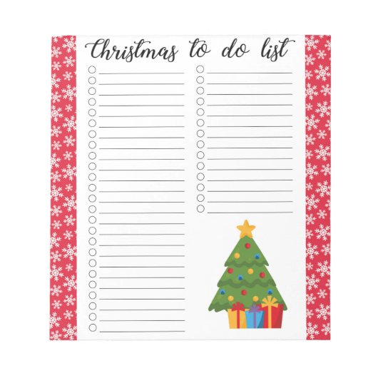 クリスマスのやることリスト ノートパッド (正面)