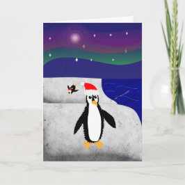 クリスマスのようになるペンギンたち カード