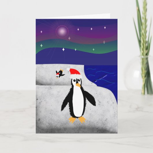 クリスマスのようになるペンギンたち カード (正面)