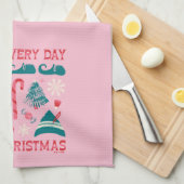 クリスマスのように毎日を扱う キッチンタオル (四つ折り)