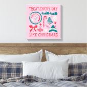 クリスマスのように毎日を扱う キャンバスプリント (インサイチュ (寝室))