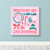 クリスマスのように毎日を扱う キャンバスプリント (インサイチュ (ウッドフロア))