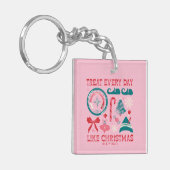 クリスマスのように毎日を扱う キーホルダー (正面左)