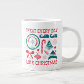 クリスマスのように毎日を扱う ジャンボコーヒーマグカップ (右)