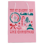 クリスマスのように毎日を扱う ミディアムペーパーバッグ (正面)