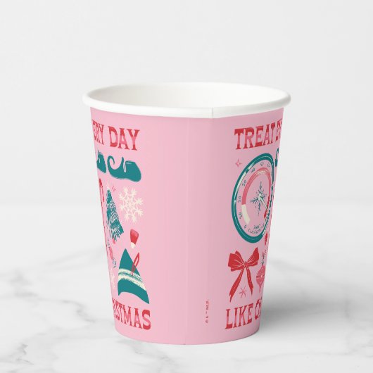 クリスマスのように毎日を扱う 紙コップ (右)