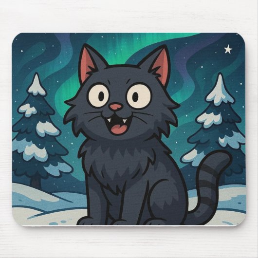 クリスマスのアイスランドのユールキャット マウスパッド (正面)