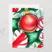 クリスマスのアイテム ノートカード (正面/裏面)