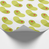 クリスマスのアオイマメのデザインの包装紙 ラッピングペーパー (角)