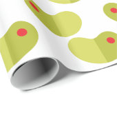 クリスマスのアオイマメのデザインの包装紙 ラッピングペーパー (ロールコーナー)