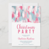 クリスマスのアクモダンリルの筆遣い 招待状 (正面)