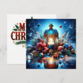 クリスマスのアドベントの挨拶カード (正面/裏面)