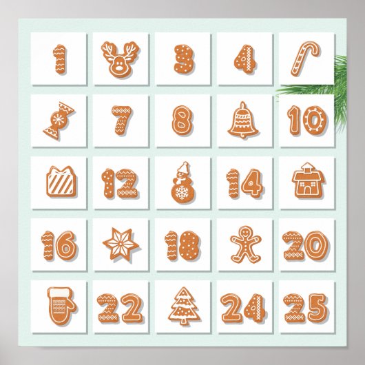 クリスマスのアドベントカレンダー ポスター (正面)