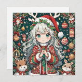 クリスマスのアニメガール シーズンカード (正面/裏面)