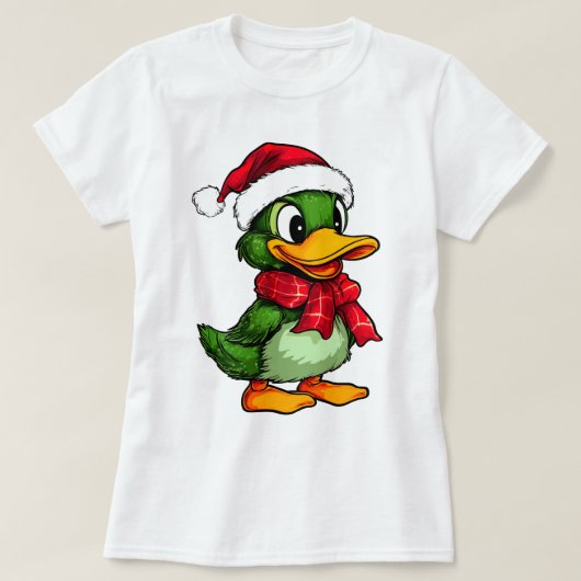 クリスマスのアヒルの子 Tシャツ (デザイン正面)