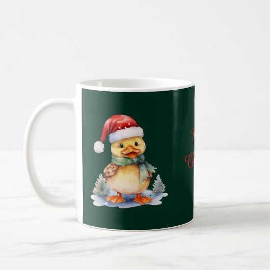 クリスマスのアヒル コーヒーマグカップ (左)