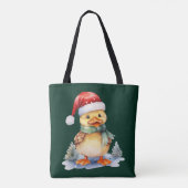 クリスマスのアヒル トートバッグ (裏面)