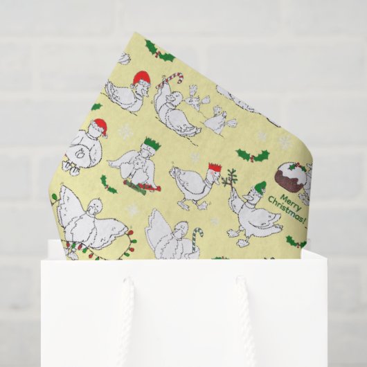 クリスマスのアヒル 薄葉紙 (ギフトバッグ)