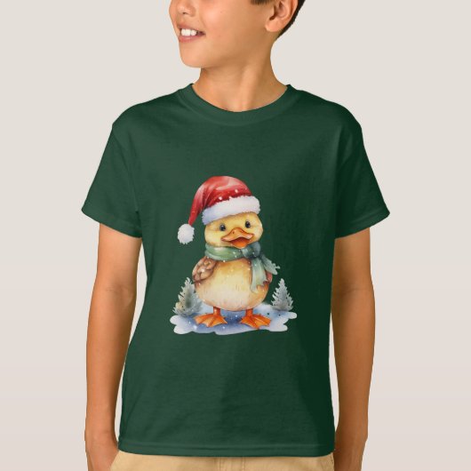 クリスマスのアヒル Tシャツ (正面)