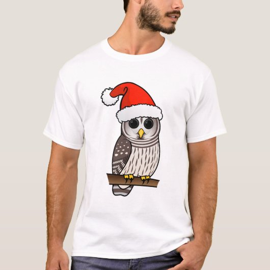 クリスマスのアメリカフクロウサンタ Tシャツ (正面)