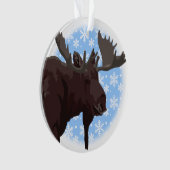 クリスマスのアメリカヘラジカはカスタムな休日のオーナメントを飾ります オーナメント (正面)