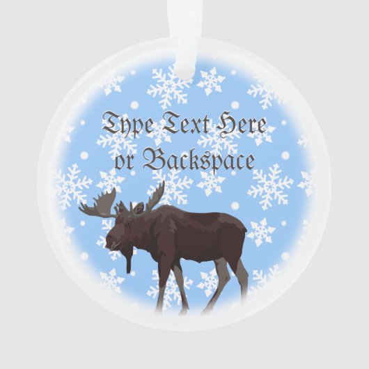 クリスマスのアメリカヘラジカはカスタムな休日のオーナメントを飾ります オーナメント (裏面)