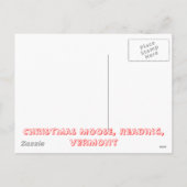 クリスマスのアメリカヘラジカ シーズンポストカード (裏面)