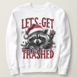 クリスマスのアライグマのスウェットシャツを擦り取ろう スウェットシャツ