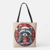 クリスマスのアライグマ ココアの歓び トートバッグ (裏面)