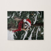 クリスマスのアライグマ ジグソーパズル (横)