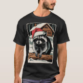 クリスマスのアライグマ Tシャツ (正面)