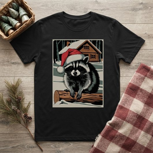 クリスマスのアライグマ Tシャツ